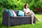 Arizona b:rattan, Диван трехместный, антрацит (3-х местная подушка)